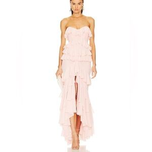 X Revolve Oleksandra Gown in Blush Nude